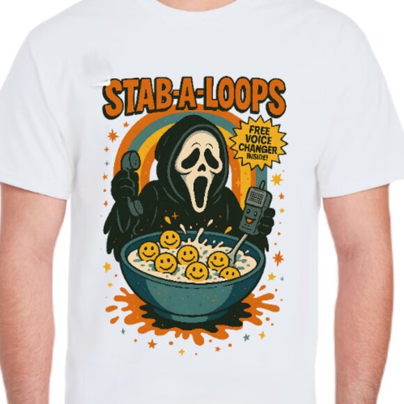 "Stab a Loops" Horror Shirt - Picture 1 of 4